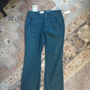 Pilcro Teal fray ankle cropped Pants